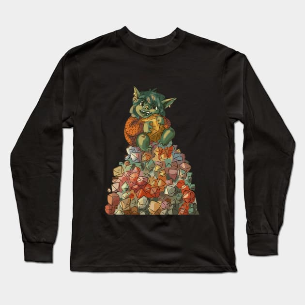 Dice Goblin Long Sleeve T-Shirt by Rumpled Crow